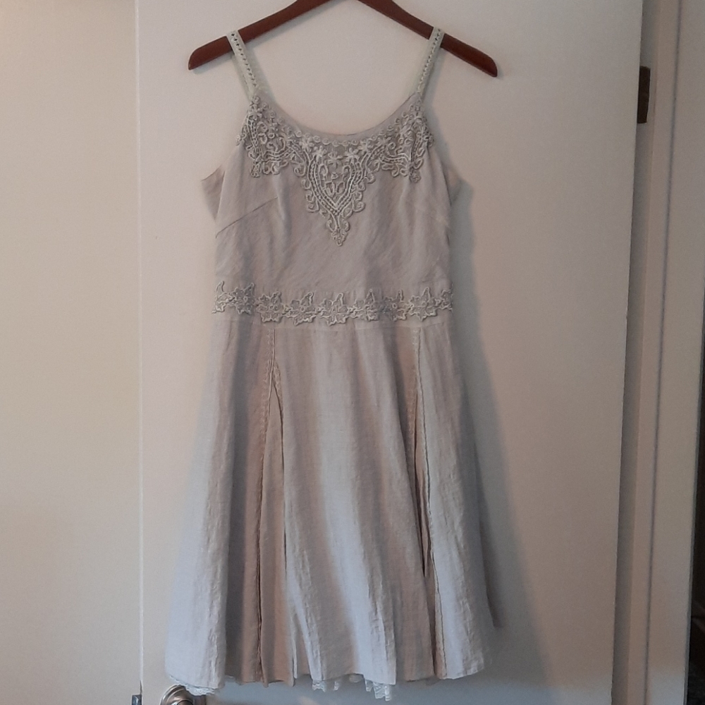 Beaded and embroidered summer dress